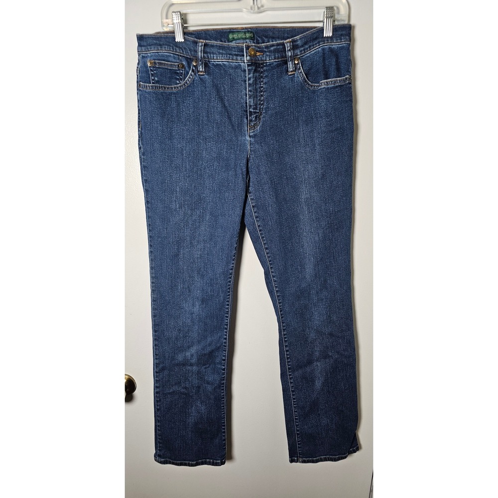 Lauren Ralph Lauren Modern Straight Jeans Womens 12 Blue Denim Medium Wash 32x31